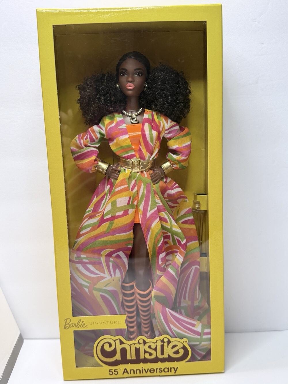 N214 ~ NRFB 55TH ANNIVERSARY CHRISTIE GOLD LABEL AA BARBIE SIGNATURE DOLL HJX29
